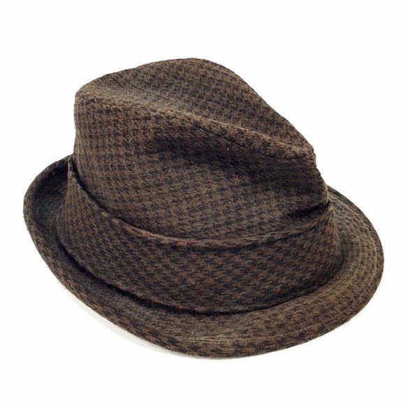 Vintage Pellon 100% Wool Men's Tweed Fedora - Picture 1 of 8